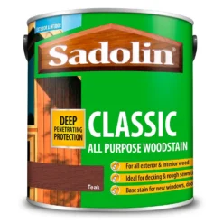 Sadolin Classic All Purpose Woodstain Teak - 2.5L -Deals Furniture Store 12806188 1894951407289581
