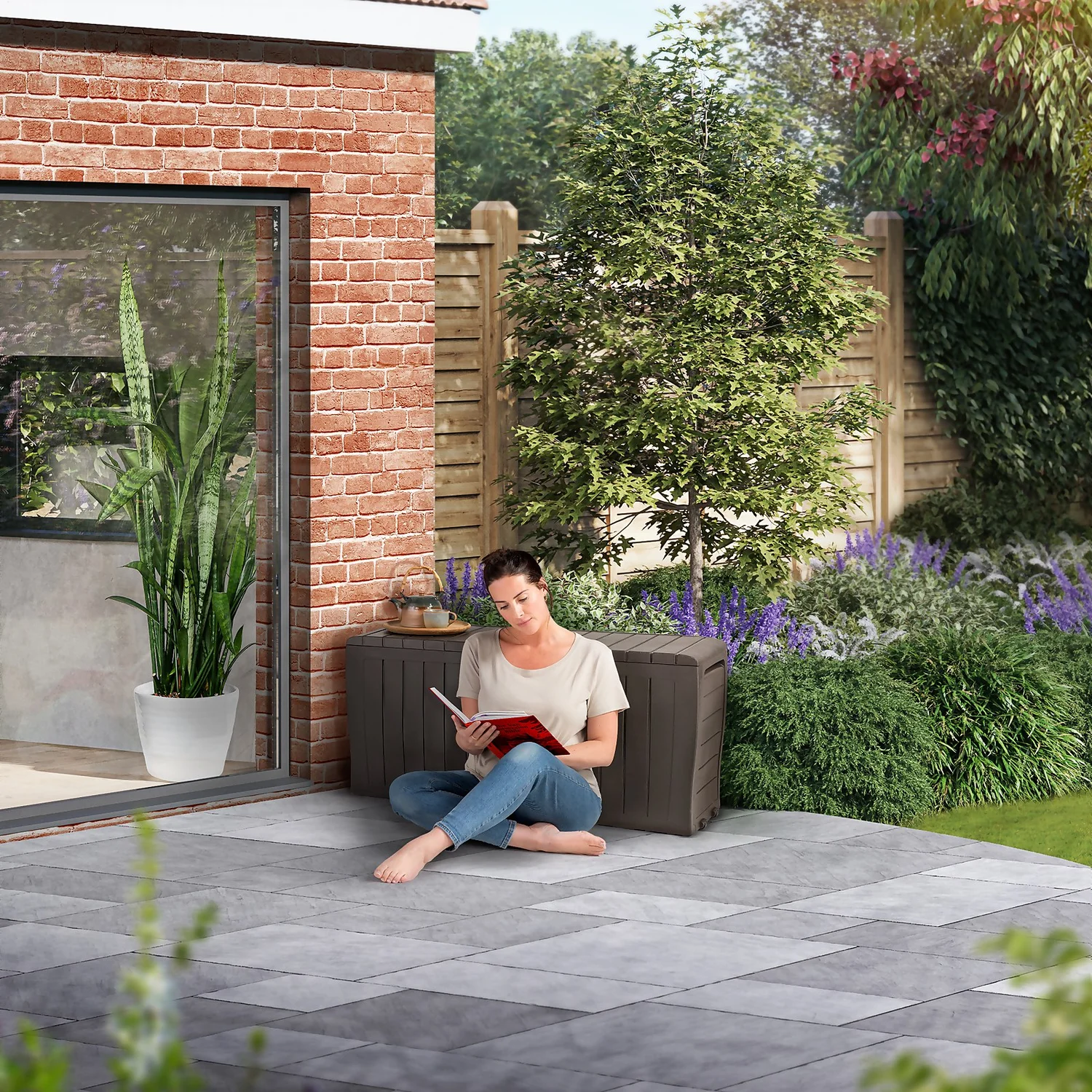 Keter Marvel Plus Outdoor Garden Storage Box 270L - Brown Keter Marvel Plus Outdoor Garden Storage Box 270L - Brown -Deals Furniture Store 12808515 1375055071386887