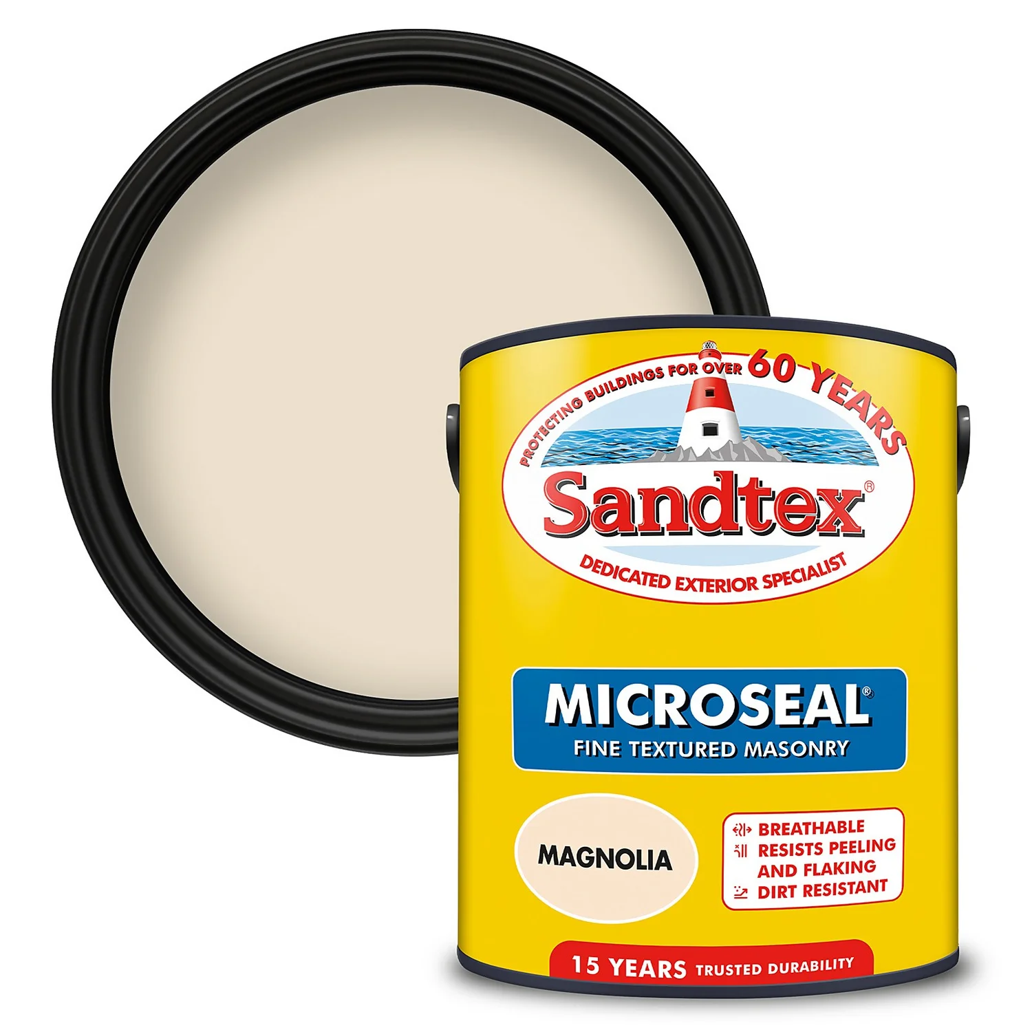 Sandtex® Textured Masonry Paint Magnolia - 5L Sandtex® Textured Masonry Paint Magnolia - 5L -Deals Furniture Store 12809198 4774871504531712