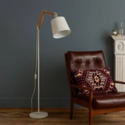 Caleb Floor Lamp - White 2 Caleb Floor Lamp - White -Deals Furniture Store 12809239 8234832987395329