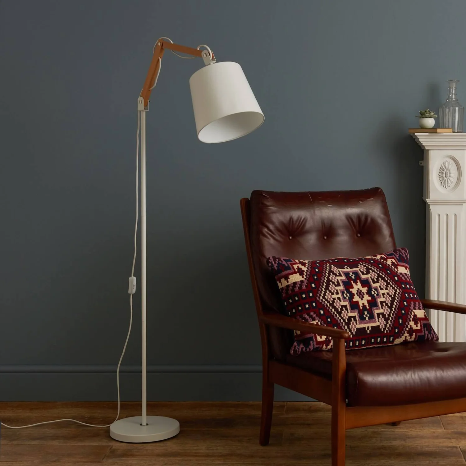 Caleb Floor Lamp - White Caleb Floor Lamp - White -Deals Furniture Store 12809239 8234832987395329