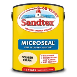 Sandtex® Textured Masonry Paint Cornish Cream - 5L -Deals Furniture Store 12809504 1494871503746435