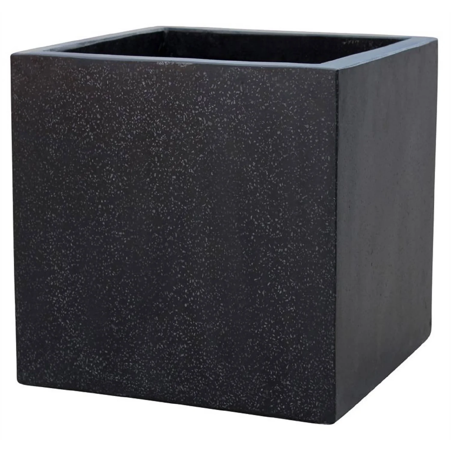 Plaza Cube Planter in Black - 44cm Plaza Cube Planter In Black - 44cm -Deals Furniture Store 12813134 3694831604926920