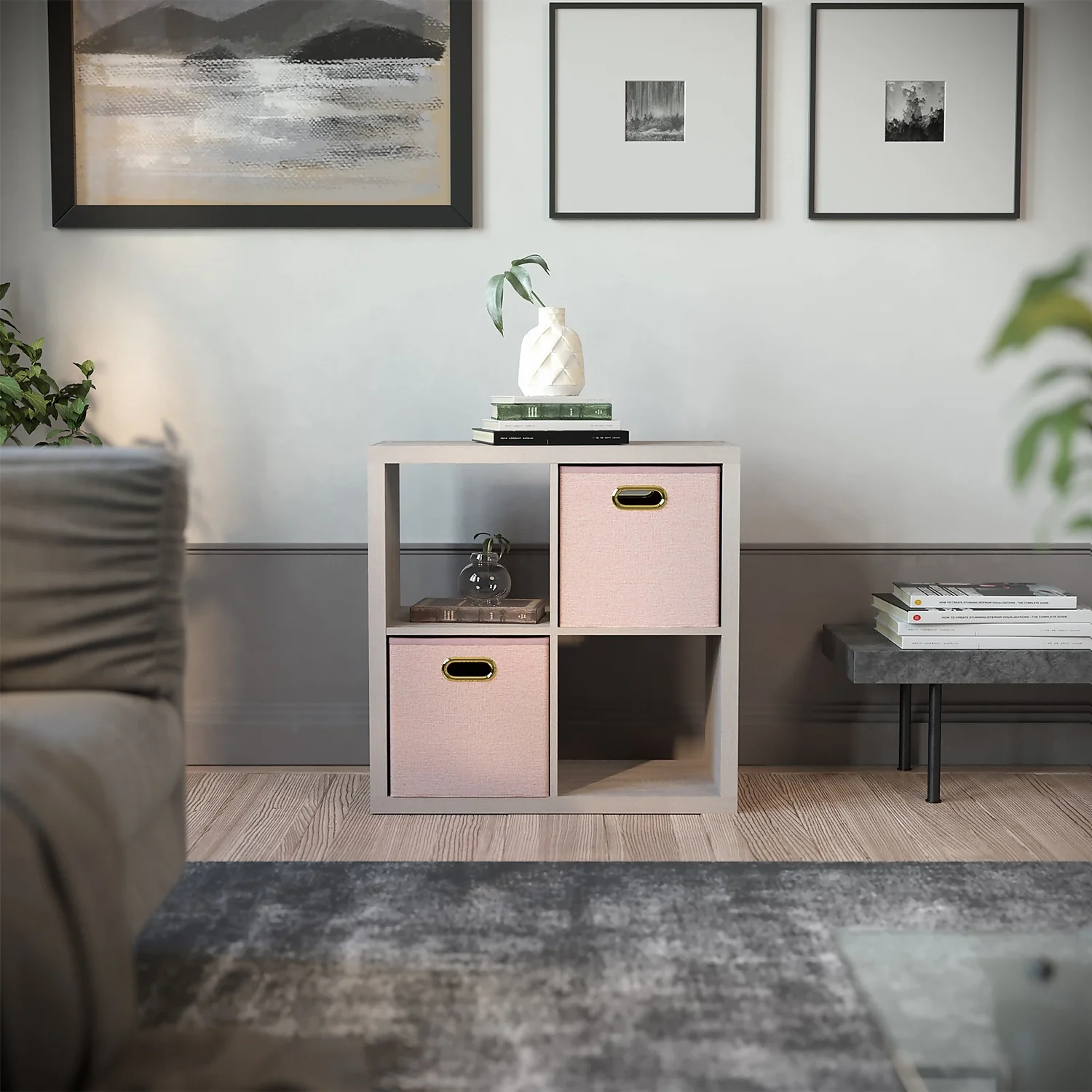 Clever Cube 2x2 Storage Unit - Grey Oak Clever Cube 2x2 Storage Unit - Grey Oak -Deals Furniture Store 12816001 1755023383737352