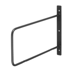 None Minimal D Shaped Bracket - Black - 200x250mm
