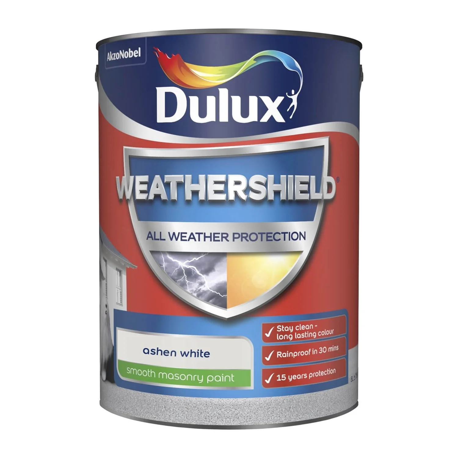 Dulux Weathershield Smooth Masonry Paint Ashen White - 5L Dulux Weathershield Smooth Masonry Paint Ashen White - 5L -Deals Furniture Store 12822854 1394831916960835