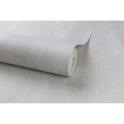Grandeco Royal House Fabric Plain Grey Wallpaper -Deals Furniture Store 12830403 1234875702140025