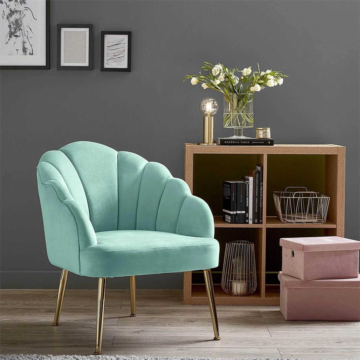 Sophia Scallop Occasional Chair - Duck Egg Blue Sophia Scallop Occasional Chair - Duck Egg Blue -Deals Furniture Store 12834895 4334833175708419