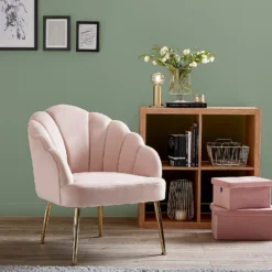 Sophia Scallop Occasional Chair - Blush -Deals Furniture Store 12836665 1264875399597729
