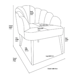 Sophia Scallop Occasional Chair - Grey -Deals Furniture Store 12838886 1025014368378702