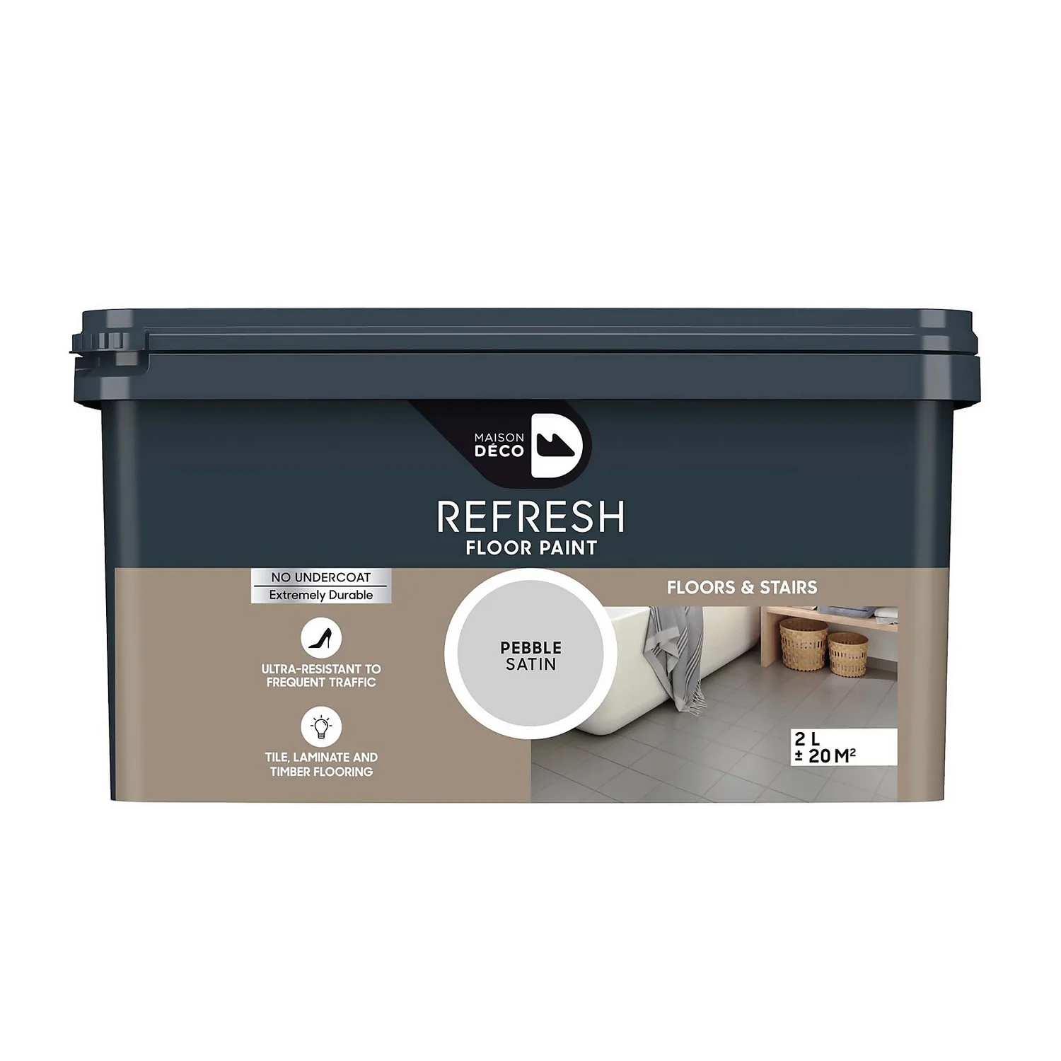 Maison Deco Refresh Floor & Stairs Paint Pebble - 2L Maison Deco Refresh Floor & Stairs Paint Pebble - 2L -Deals Furniture Store 12878366 1504860628106529