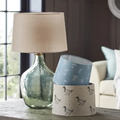 Country Living Annabelle Patterned Cotton Drum Lamp Shade - 25cm -Deals Furniture Store 12882915 2004861119709269