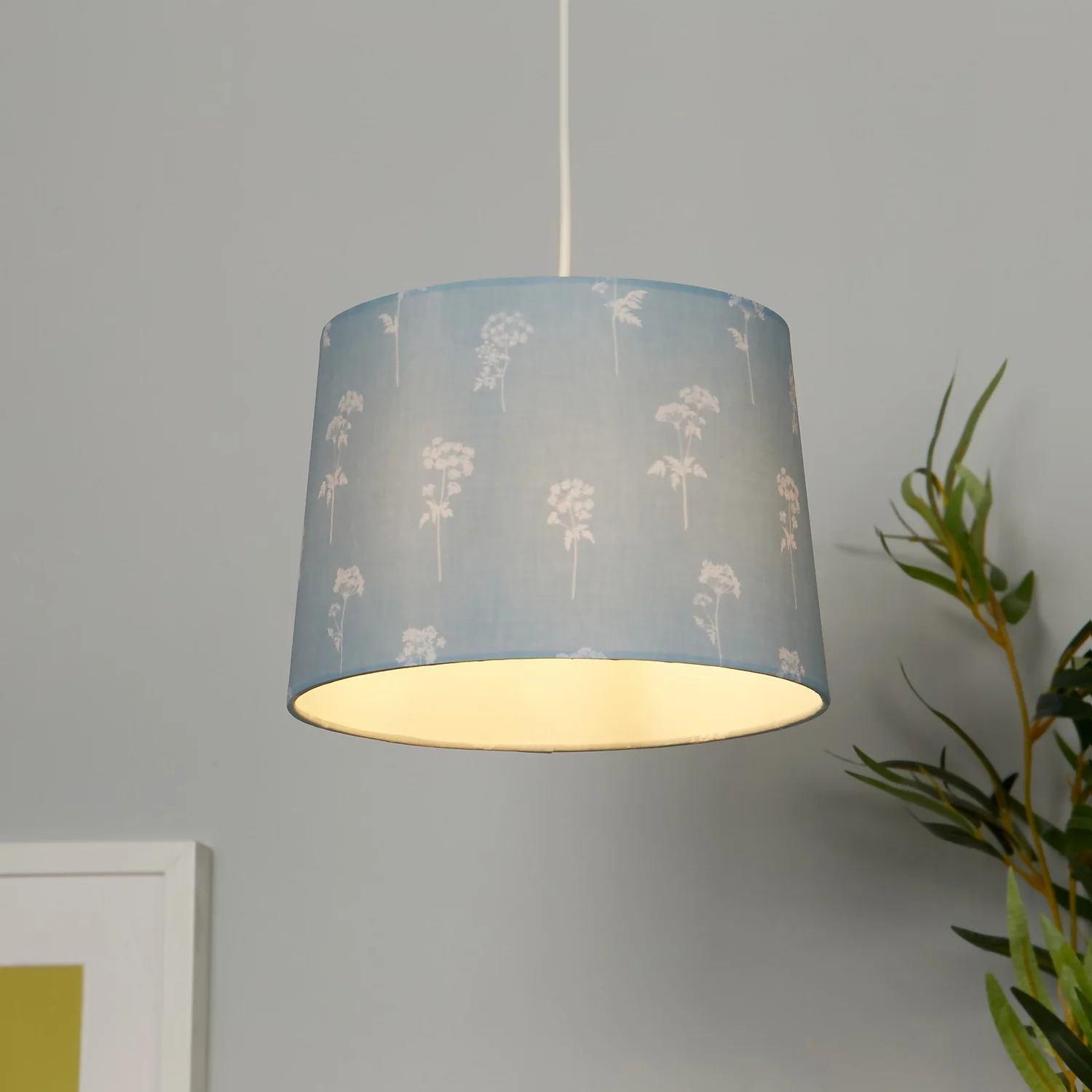Country Living Annabelle Patterned Cotton Drum Lamp Shade - 25cm