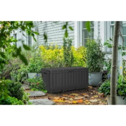 Keter Kentwood Outdoor Garden Storage Box 350L - Graphite 3 Keter Kentwood Outdoor Garden Storage Box 350L - Graphite -Deals Furniture Store 12885762 3464899008568981