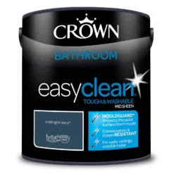 Crown Easyclean® Mouldguard+ Bathroom Mid Sheen Washable Multi Surface Paint Midnight Navy® - 2.5L -Deals Furniture Store 12886764 2094853415810933