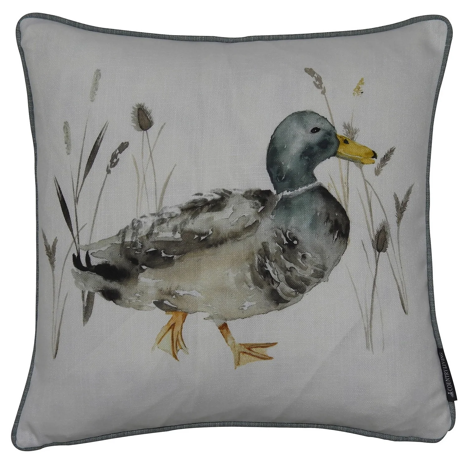 Country Living Duck Print Cushion - 43x43cm Country Living Duck Print Cushion - 43x43cm -Deals Furniture Store 12887247 1214848434466261