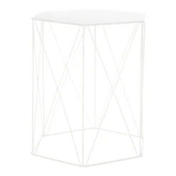 Hex Side Table Set Of 2 White -Deals Furniture Store 12888151 2014947208431936
