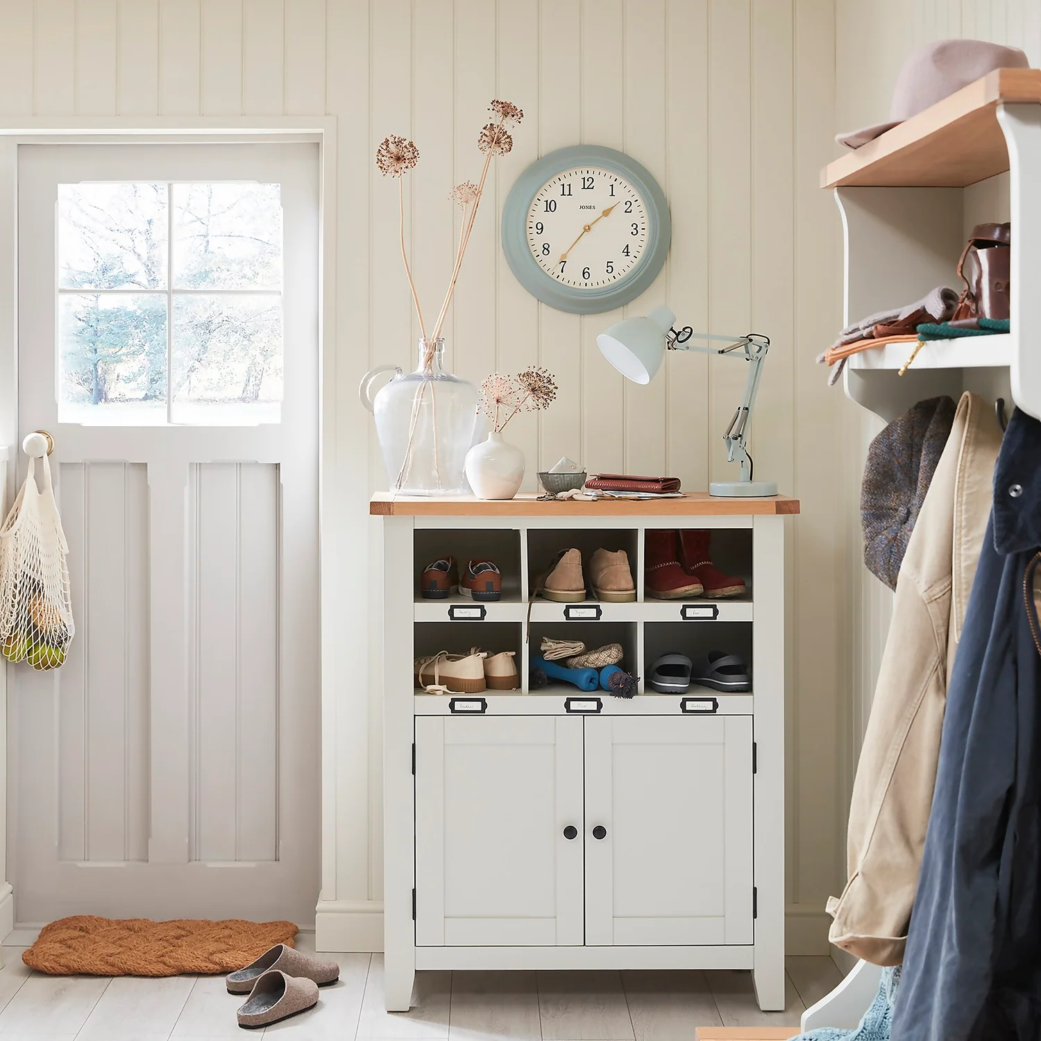 Ashstead Shoe Cupboard - Oak & Ivory Ashstead Shoe Cupboard - Oak & Ivory -Deals Furniture Store 12917100 1384923921538944