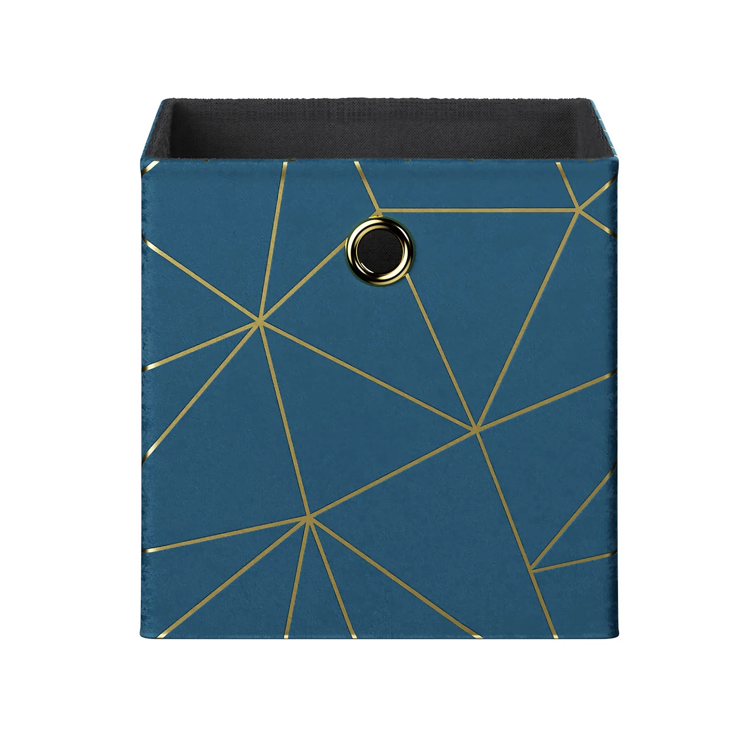 Clever Cube Velvet Geometric Insert - Smokey Blue & Gold Clever Cube Velvet Geometric Insert - Smokey Blue & Gold -Deals Furniture Store 12932951 2084887876808341