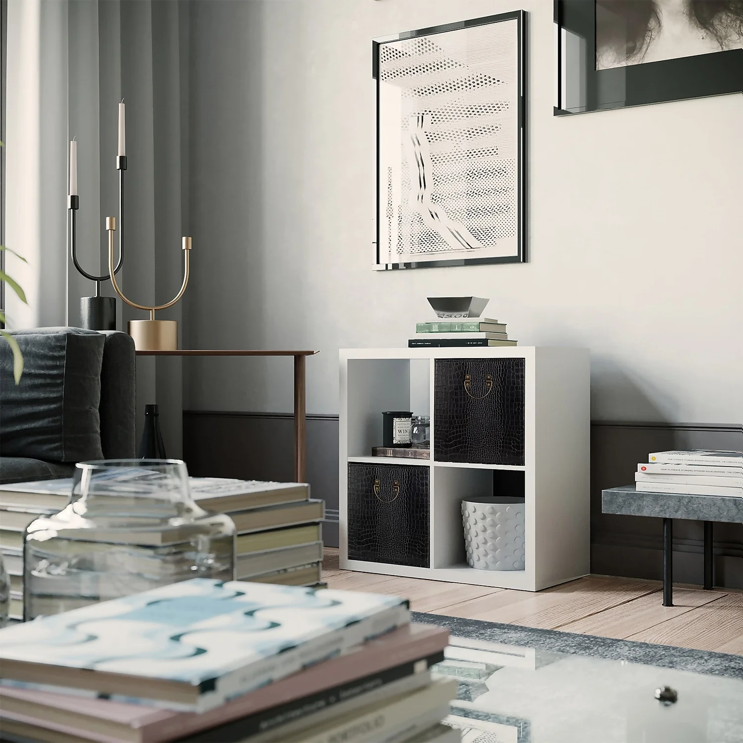 Clever Cube Mock Croc Insert - Black Clever Cube Mock Croc Insert - Black -Deals Furniture Store 12932963 6264900282224537