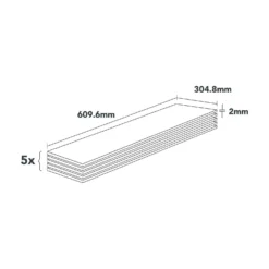 Plancs White Marble Self-Adhesive Vinyl Floor Tile - 5pc Pack Covers 0.93sqm -Deals Furniture Store 12968592 1604946463385737