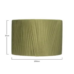 Raye Olive Drum Pleated Silk Shade - 30cm 4 Raye Olive Drum Pleated Silk Shade - 30cm -Deals Furniture Store 13139397 8284900555608804