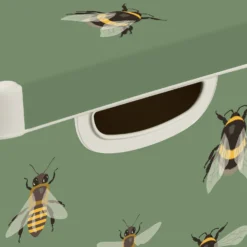 Curver Stockholm Bees Deco Storage Box - Green - 22L -Deals Furniture Store 13169626 5564898511804807