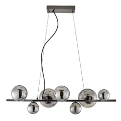 Orb II 7 Light Diner Pendant - Black Chrome Smoke -Deals Furniture Store 13208306 1844896912986790