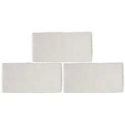 Country Living Artisan Antique White Ceramic Wall Tile 75 X 150mm - 0.5sqm Pack -Deals Furniture Store 13220552 1874916402956581