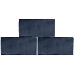 Country Living Artisan French Navy Ceramic Wall Tile 75 X 150mm - 0.5sqm Pack -Deals Furniture Store 13220556 1754916404186521