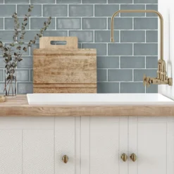 Country Living Artisan Stone Blue Ceramic Wall Tile 75 X 150mm - 0.5sqm Pack 4 Country Living Artisan Stone Blue Ceramic Wall Tile 75 X 150mm - 0.5sqm Pack -Deals Furniture Store 13220559 1284924679270700