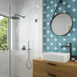 Country Living Starry Skies Peacock Teal Porcelain Wall & Floor Tile - 200 X 200mm - 0.52sqm Pack -Deals Furniture Store 13220582 1554909608383346