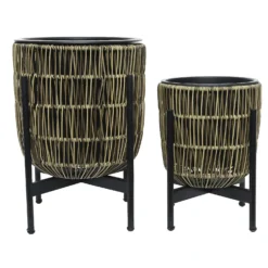 Kate Round Rattan Planter With Legs - Large -Deals Furniture Store 13222495 2384929320443320