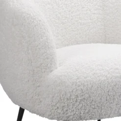 Tori Boucle Tub Chair - White -Deals Furniture Store 13224150 2014919264590698