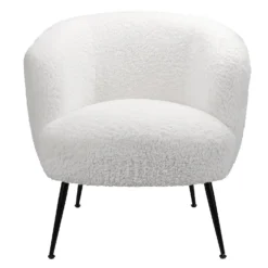 Tori Boucle Tub Chair - White -Deals Furniture Store 13224150 3994919264467773