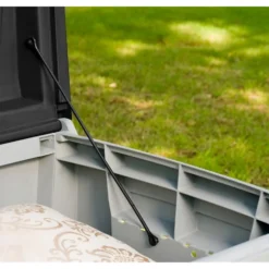 Keter Ace Outdoor Garden Storage Box 124 X 55 X 62.5 Cm - Grey And Black -Deals Furniture Store 13432924 1234947994705587