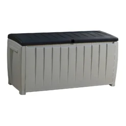 Keter Ace Outdoor Garden Storage Box 124 X 55 X 62.5 Cm - Grey And Black