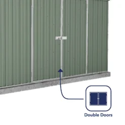 Absco 10 X 5ft Space Saver Metal Pent Shed - Green -Deals Furniture Store 13440844 1484929185636265