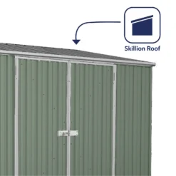 Absco 10 X 5ft Space Saver Metal Pent Shed - Green -Deals Furniture Store 13440844 2144929185574147