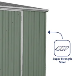 Absco 10 X 5ft Space Saver Metal Pent Shed - Green -Deals Furniture Store 13440844 4854929185755203