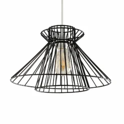 Dalston Wire Easy Fit Light Shade - Black -Deals Furniture Store 13453792 1034915323279483