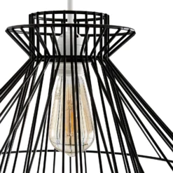 Dalston Wire Easy Fit Light Shade - Black -Deals Furniture Store 13453792 1574915323304872
