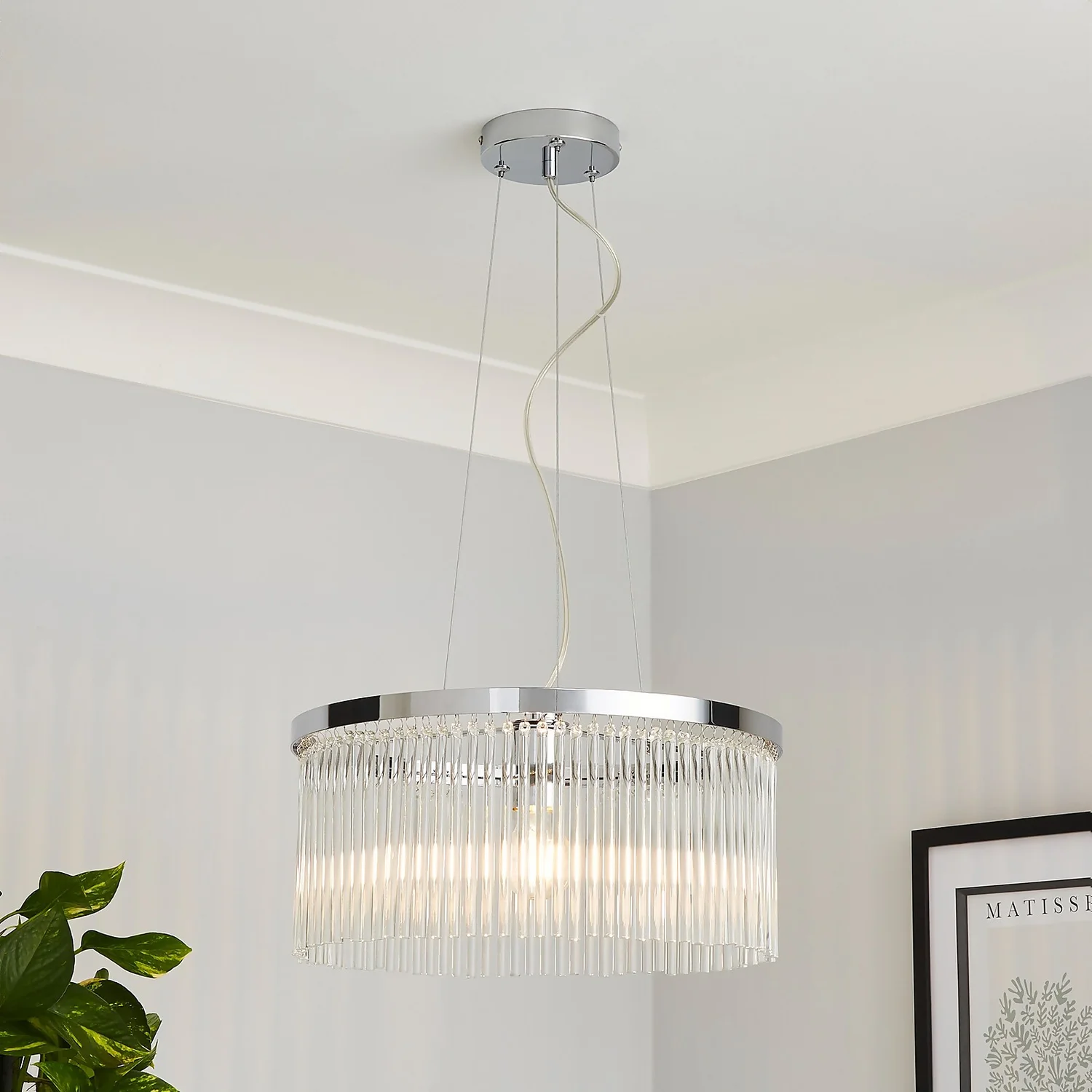 Highgate Single Tier Pendant Light - Chrome Highgate Single Tier Pendant Light - Chrome -Deals Furniture Store 13529598 3174945396033896