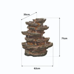 Stylish Fountain Red Rock Springs Water Feature With LEDs 2 Stylish Fountain Red Rock Springs Water Feature With LEDs -Deals Furniture Store 13846066 4644978881022410