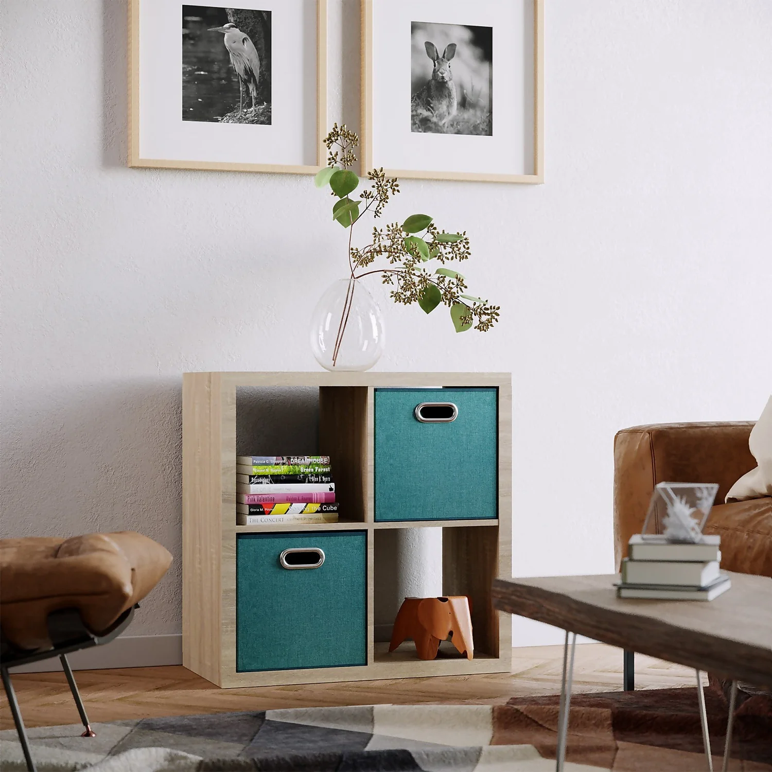 Clever Cube Fabric Insert - Set of 2 - Jade Green Clever Cube Fabric Insert - Set Of 2 - Jade Green -Deals Furniture Store 13911395 6034981912875342