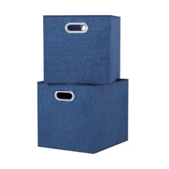 Clever Cube Fabric Insert - Set Of 2 - Steel Blue