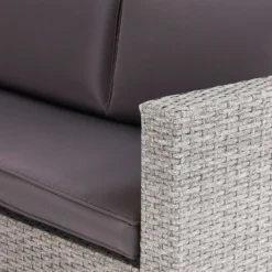 Alexandria Rattan Effect Garden Corner Sofa Set - Ash Grey -Deals Furniture Store 13971225 1225022704599182