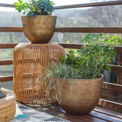 Suva Hammered Pot Bronze - 31cm 4 Suva Hammered Pot Bronze - 31cm -Deals Furniture Store 13973654 1365011805726502