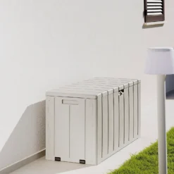 Toomax Bravo Garden Storage Box 270L - Warm Grey -Deals Furniture Store 13997481 1325004537305337