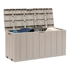 Toomax Bravo Garden Storage Box 270L - Warm Grey -Deals Furniture Store 13997481 5245004537169884